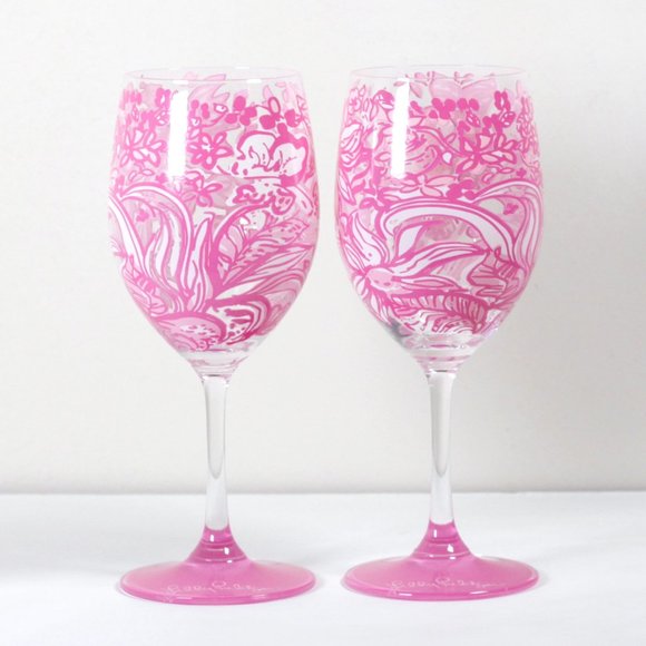 Lilly Pulitzer Dining Lilly Pulitzer Pink Tropics Bunny Hop Printed